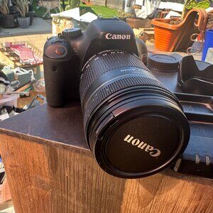 Canon EOS Rebel T3 DSLR Camera w/ 18–135mm Lens + Charger & Hood